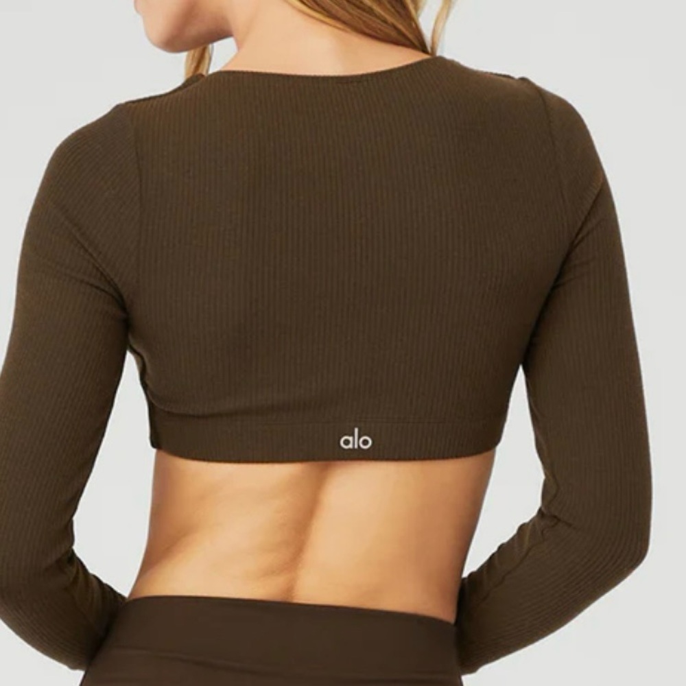 Alo Long Sleeve Ribbed Top - Picture 3 of 9